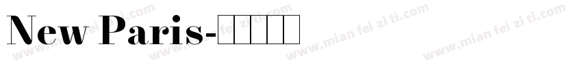 New Paris字体转换
